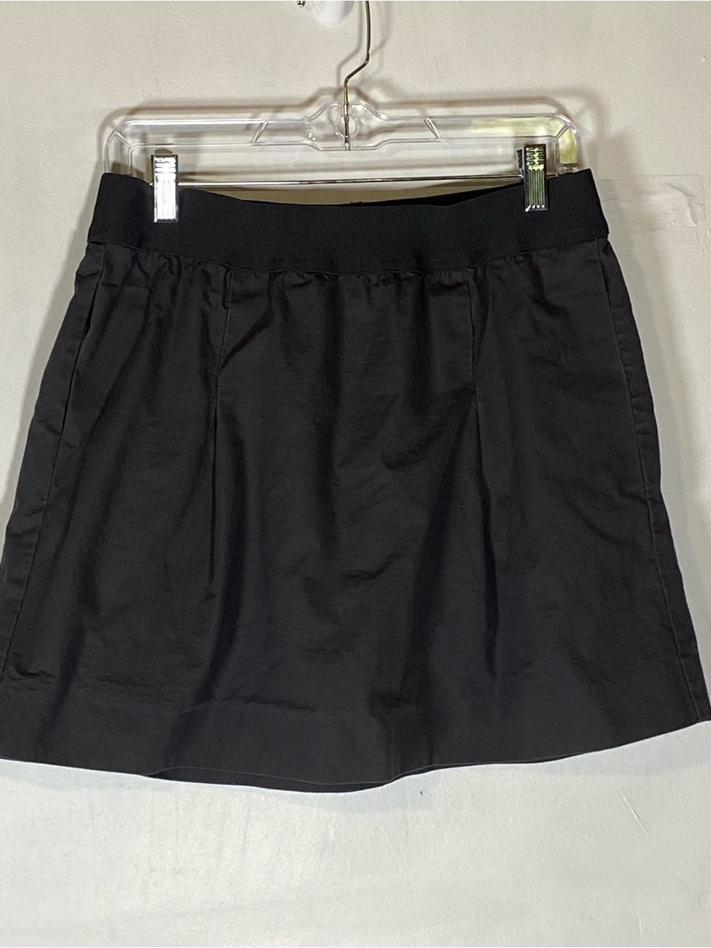 NWT J. Crew Pleated‎ Elastic Waist  Mini Skirt Sz 4 Black Pockets
